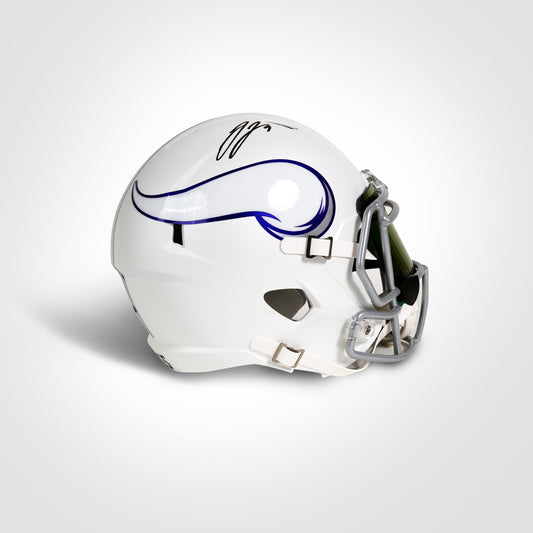 J.J. McCarthy Signed Vikings Alternate Speed Full Size Replica Helmet