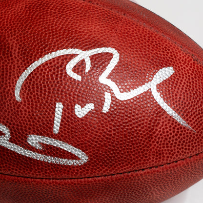 Tom Brady, Patrick Mahomes, and Joe Montana Triple Signed Duke Authentic Football