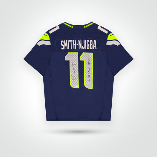 Jaxon Smith-Njigba Signed Seahawks Nike Limited Jersey Inscribed "Emerald City"
