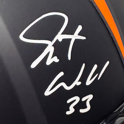 Javonte Williams Signed Broncos Eclipse Replica Full Size Helmet