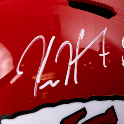 Kareem Hunt Signed Chiefs Speed Full Size Replica Helmet Inscribed "Cheifs Kingdom!"