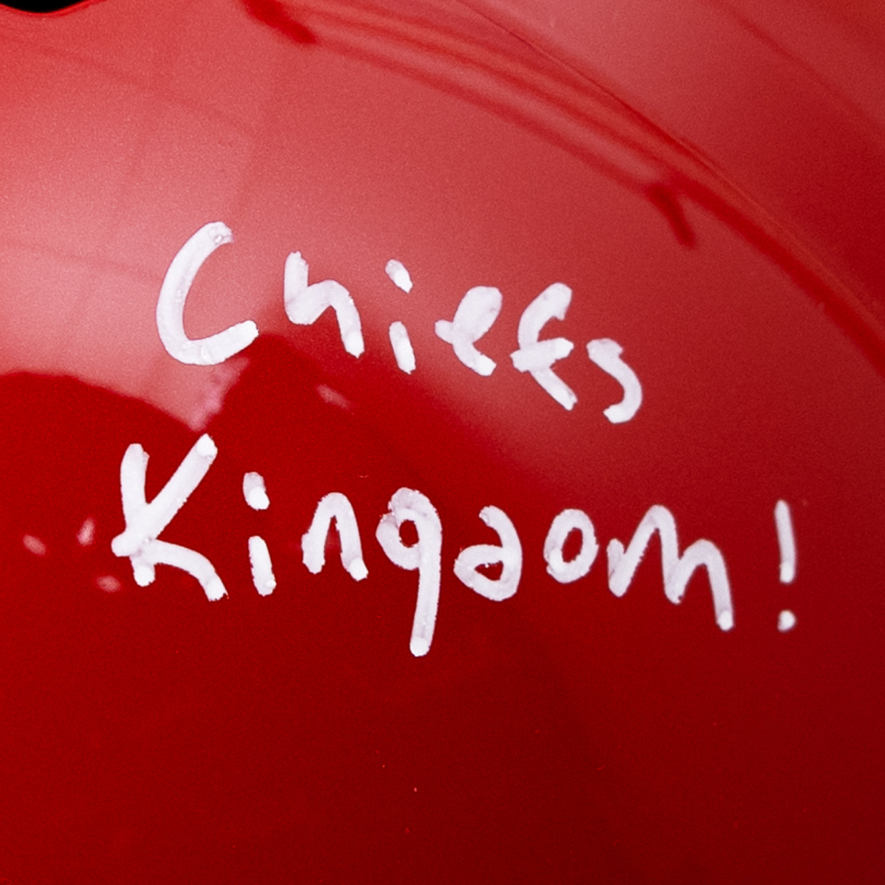 Kareem Hunt Signed Chiefs Speed Full Size Replica Helmet Inscribed "Cheifs Kingdom!"