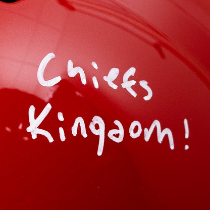 Kareem Hunt Signed Chiefs Speed Full Size Replica Helmet Inscribed "Cheifs Kingdom!"