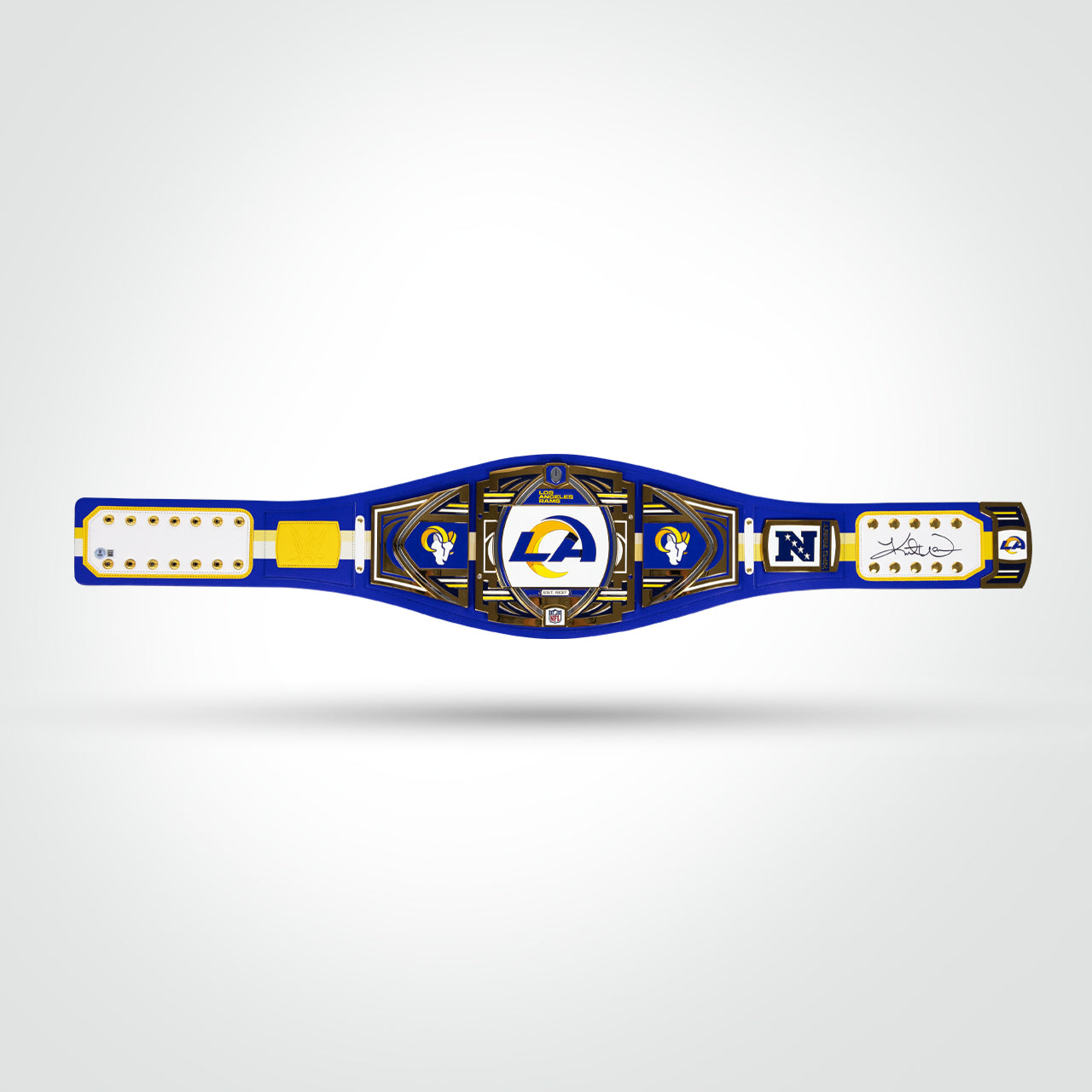 Kurt Warner Signed Rams WWE Belt - The Real Autograph