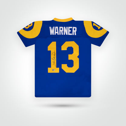 Kurt Warner Signed Rams Mitchell & Ness Replica Jersey
