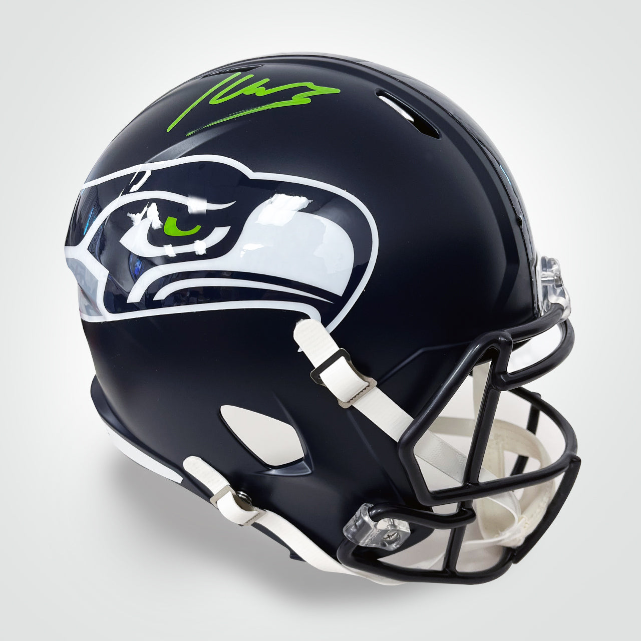 Kenneth Walker Signed Seahawks Speed Full Size Replica Helmet