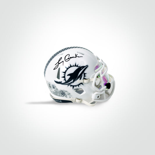 Larry Csonka Signed Dolphins Salute to Service (STS) Mini Helmet