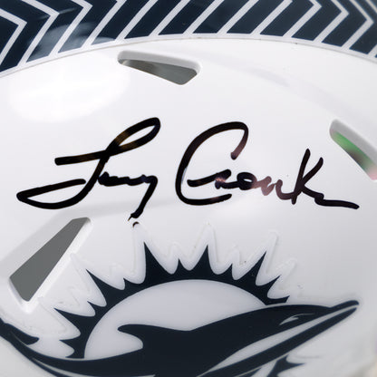 Larry Csonka Signed Dolphins Salute to Service (STS) Mini Helmet