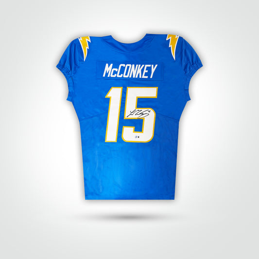 Ladd McConkey Signed Jersey - The Real Autograph