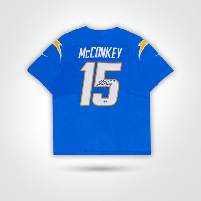 Ladd McConkey Signed Chargers Nike Limited Jersey - The Real Autograph