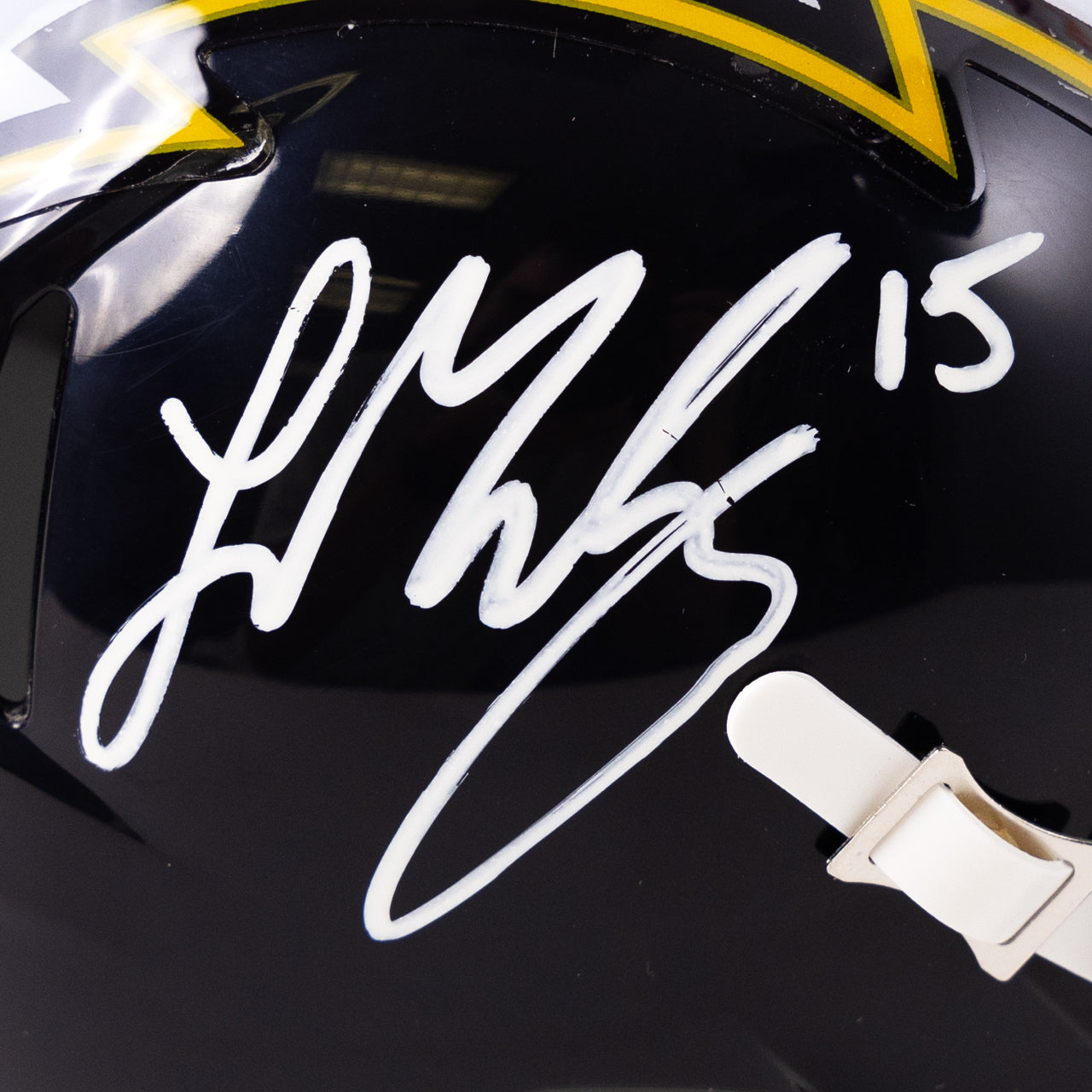 Ladd McConkey Signed Chargers Throwback Mini Helmet