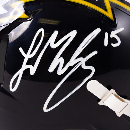 Ladd McConkey Signed Chargers Throwback Mini Helmet