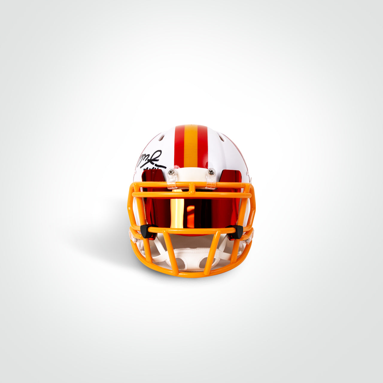 Mike Alstott Signed Buccaneers Throwback Speed Mini Helmet
