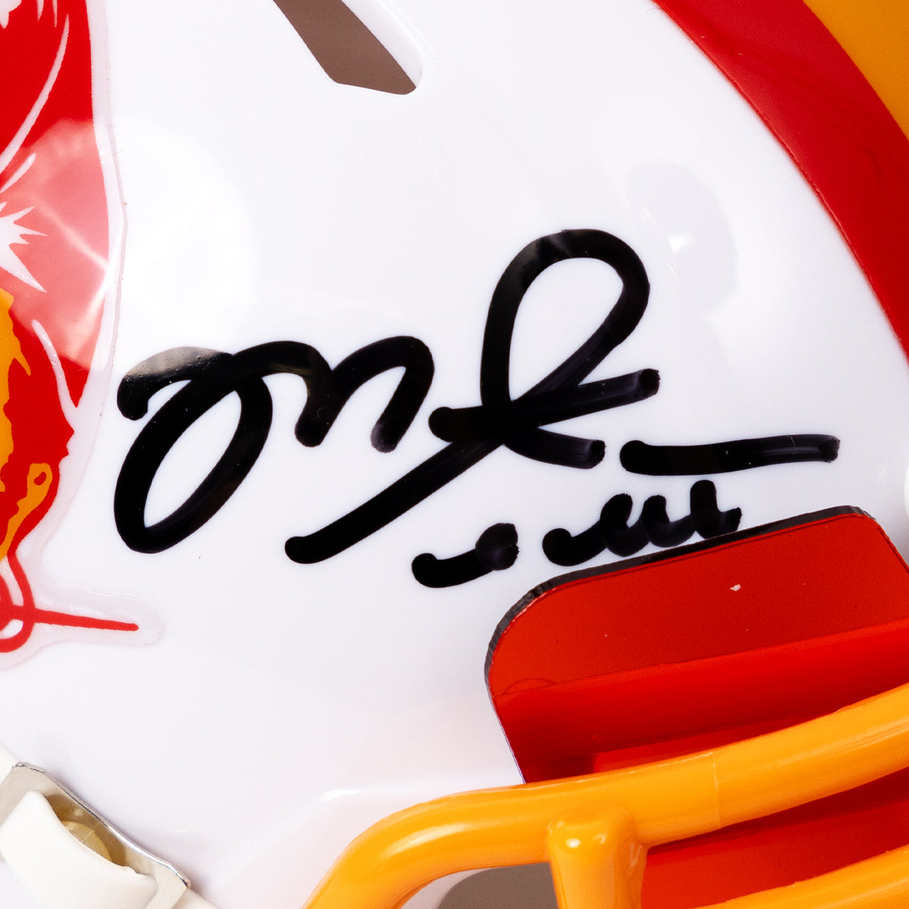 Mike Alstott Signed Buccaneers Throwback Speed Mini Helmet