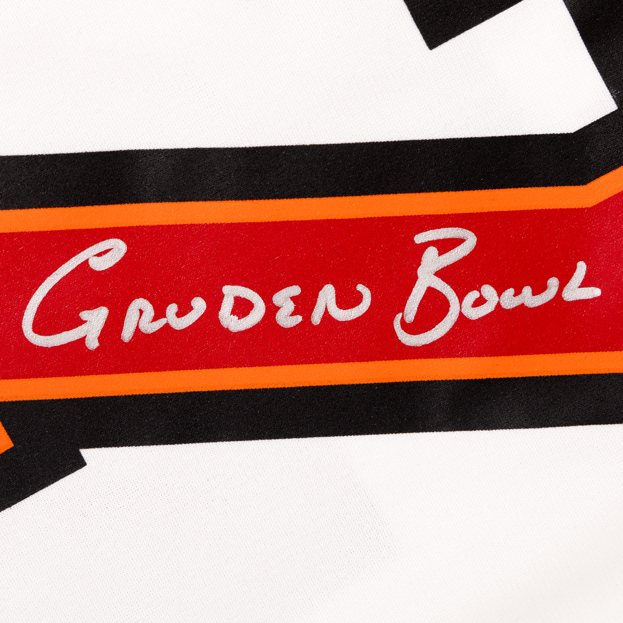 Mike Alstott, Warren Sapp, & Ronde Barber Triple Signed Buccaneers Nike Game Jersey Inscribed "Gruden Bowl"