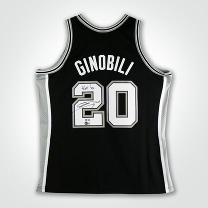Manu Ginobili Signed Spurs Mitchell & Ness Swingman 02-03 Jersey