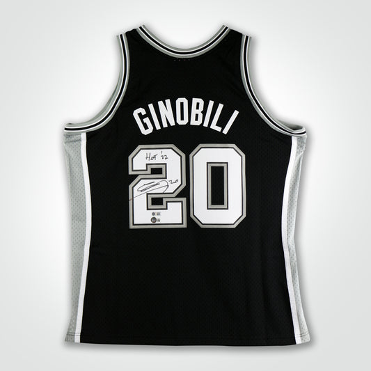 Manu Ginobili Signed Spurs Mitchell & Ness Swingman 02-03 Jersey