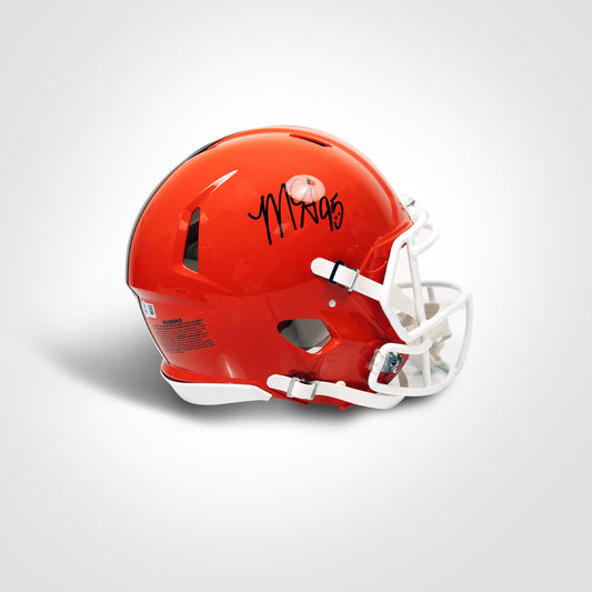 Myles Garrett Signed Browns Throwback Full Size Authentic Helmet
