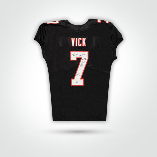 Michael Vick Signed Jersey Inscribed "2001 #1 Pick, Human Joystick, Madden Goat, Speed Kills"