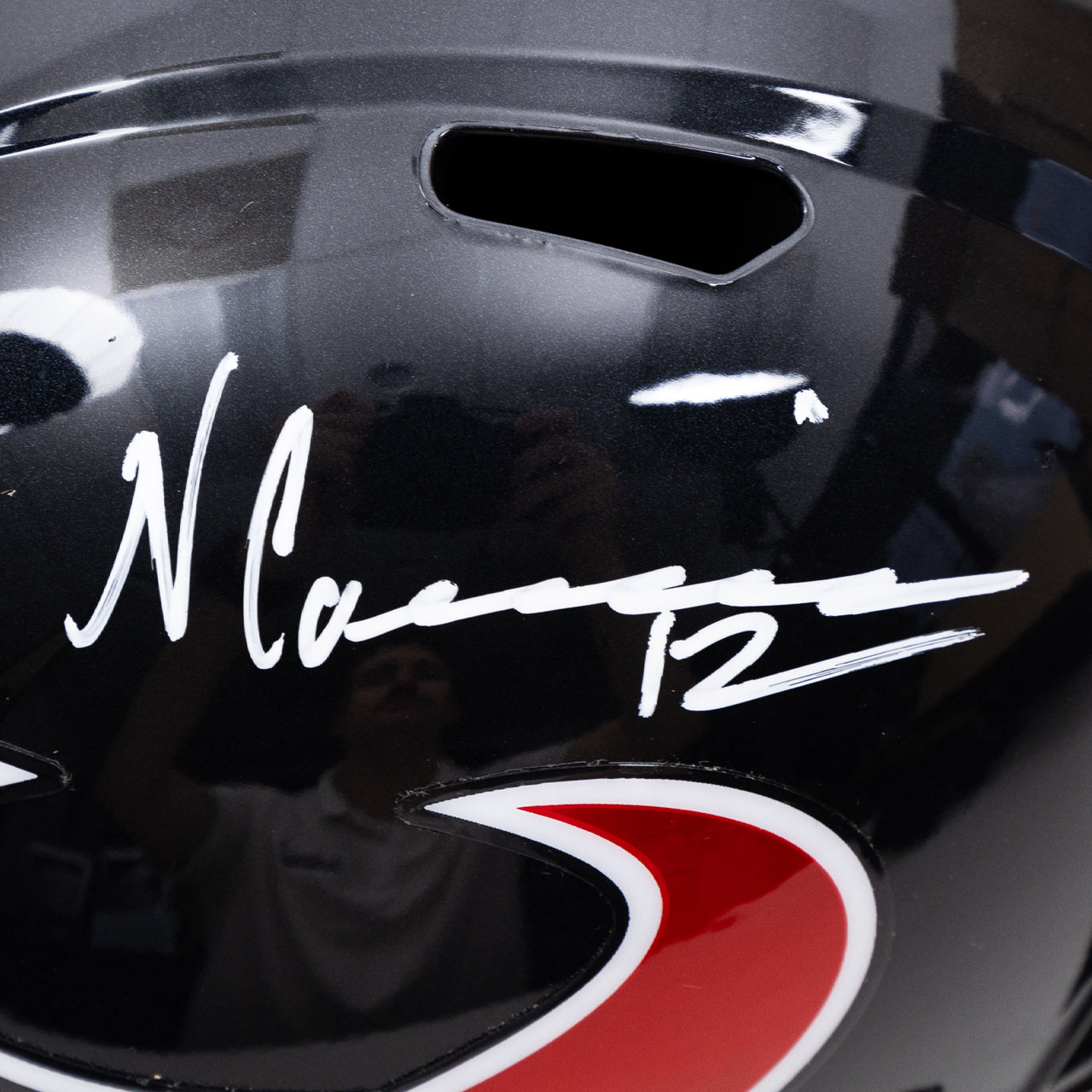 Nico Collins Signed Texans Speed Full Size Replica Helmet - The Real Autograph