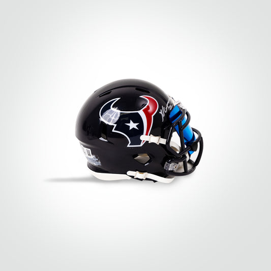 Nico Collins Signed Texans Throwback Speed Mini Helmet