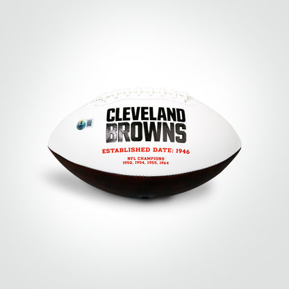 Nick Chubb & Jerome Ford Dual Signed Browns White Panel Football