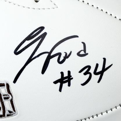 Nick Chubb & Jerome Ford Dual Signed Browns White Panel Football