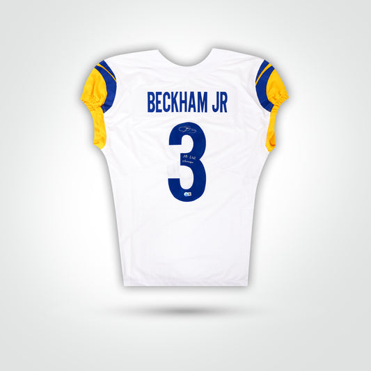Odell Beckham Jr Signed Jersey Inscribed "SB LVI Champs" - The Real Autograph