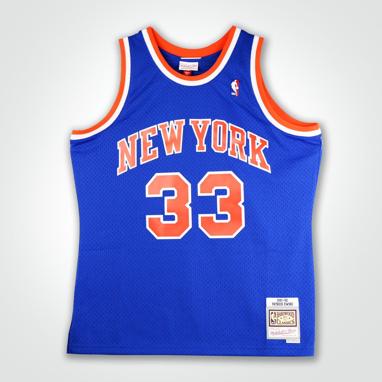 Patrick Ewing Signed Knicks Mitchell & Ness Swingman 91-92 Jersey