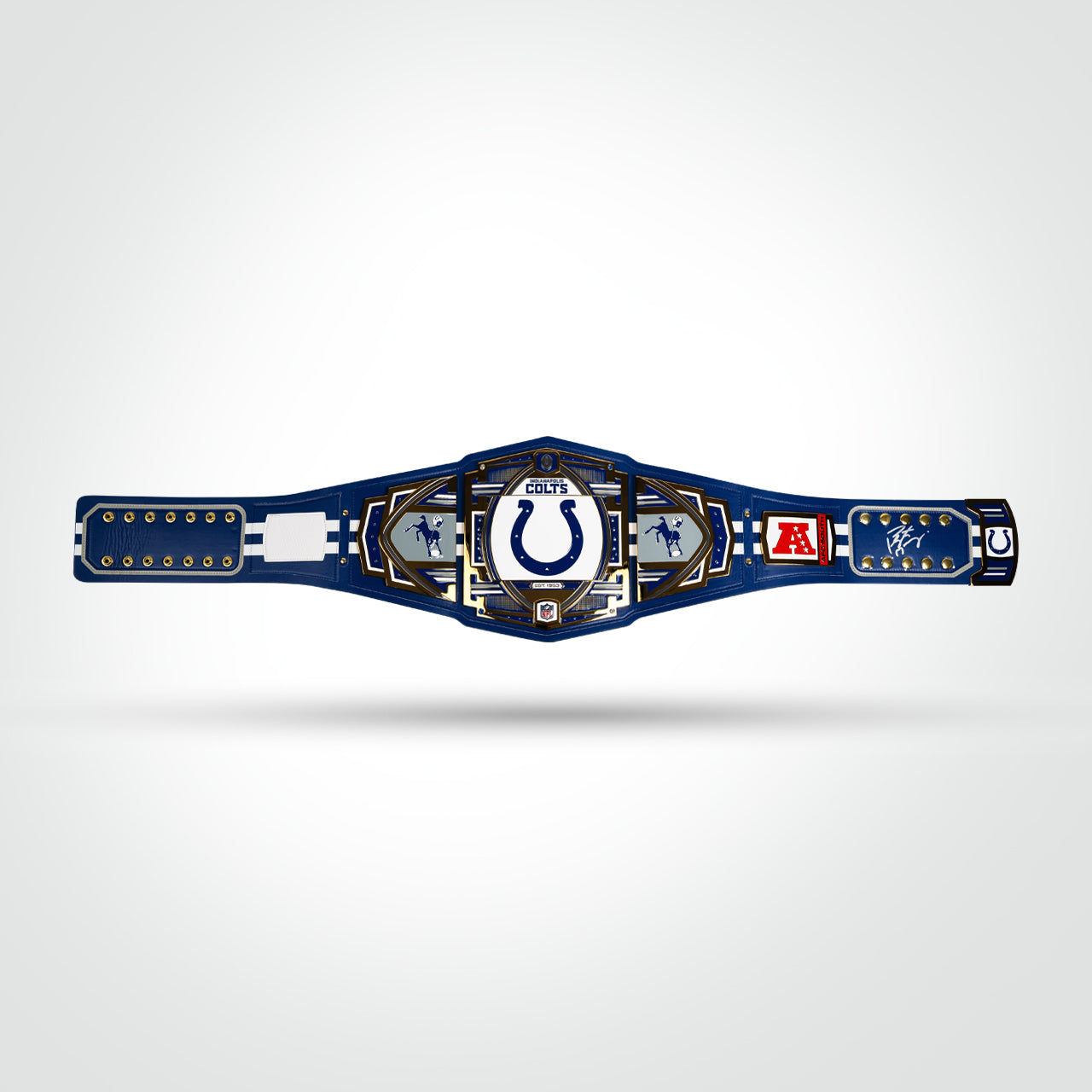 Peyton Manning Signed Colts WWE Belt