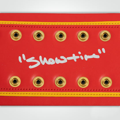 Patrick Mahomes Signed Chiefs WWE Belt Inscribed "Showtime"