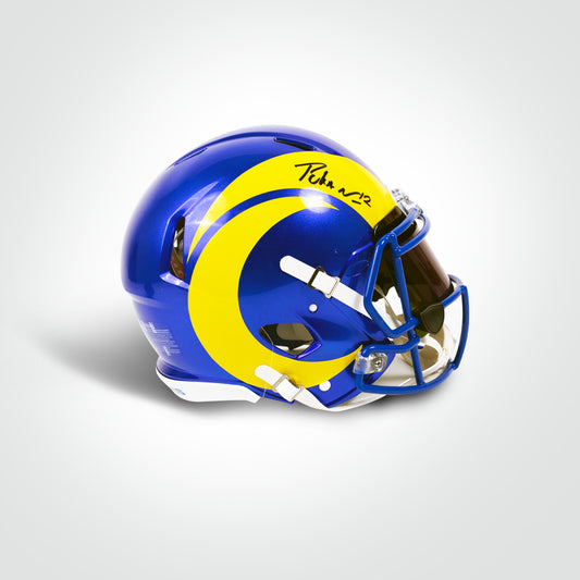 Puka Nacua Signed Rams Speed Full Size Authentic Helmet - The Real Autograph