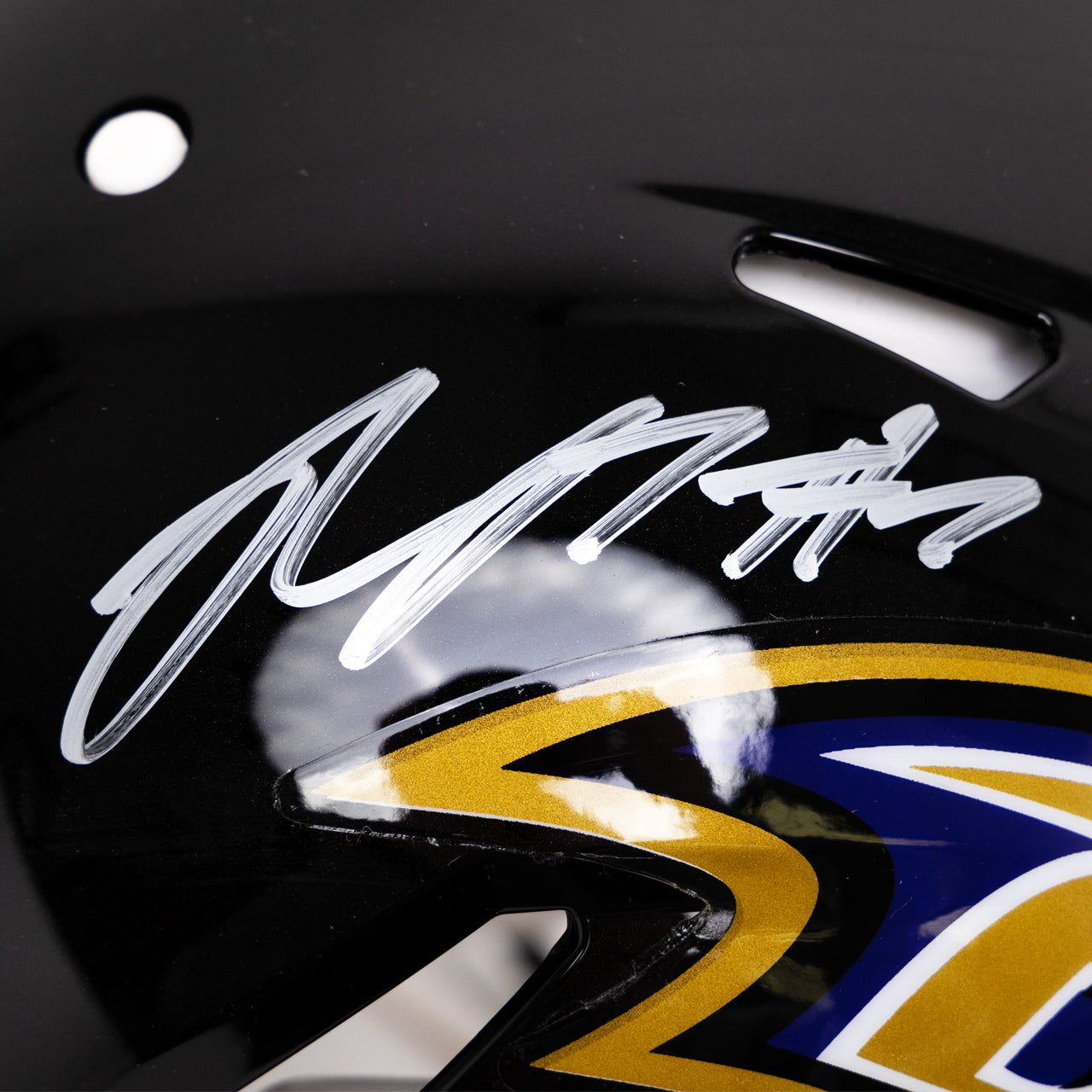 Rashod Bateman Signed Ravens Speed Full Size Authentic Helmet