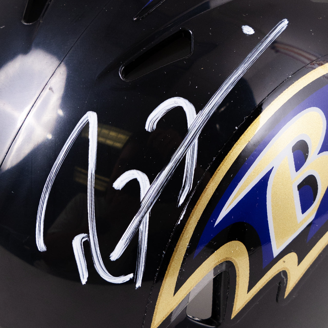 Ray Lewis Signed Ravens Speed Mini Helmet