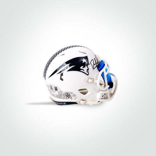 Randy Moss Signed Patriots Salute to Service (STS) Mini Helmet