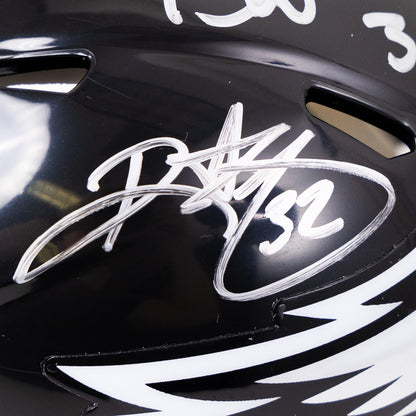Ricky Watters & Brian Westbrook Dual Signed Eagles Alternate Speed Mini Helmet
