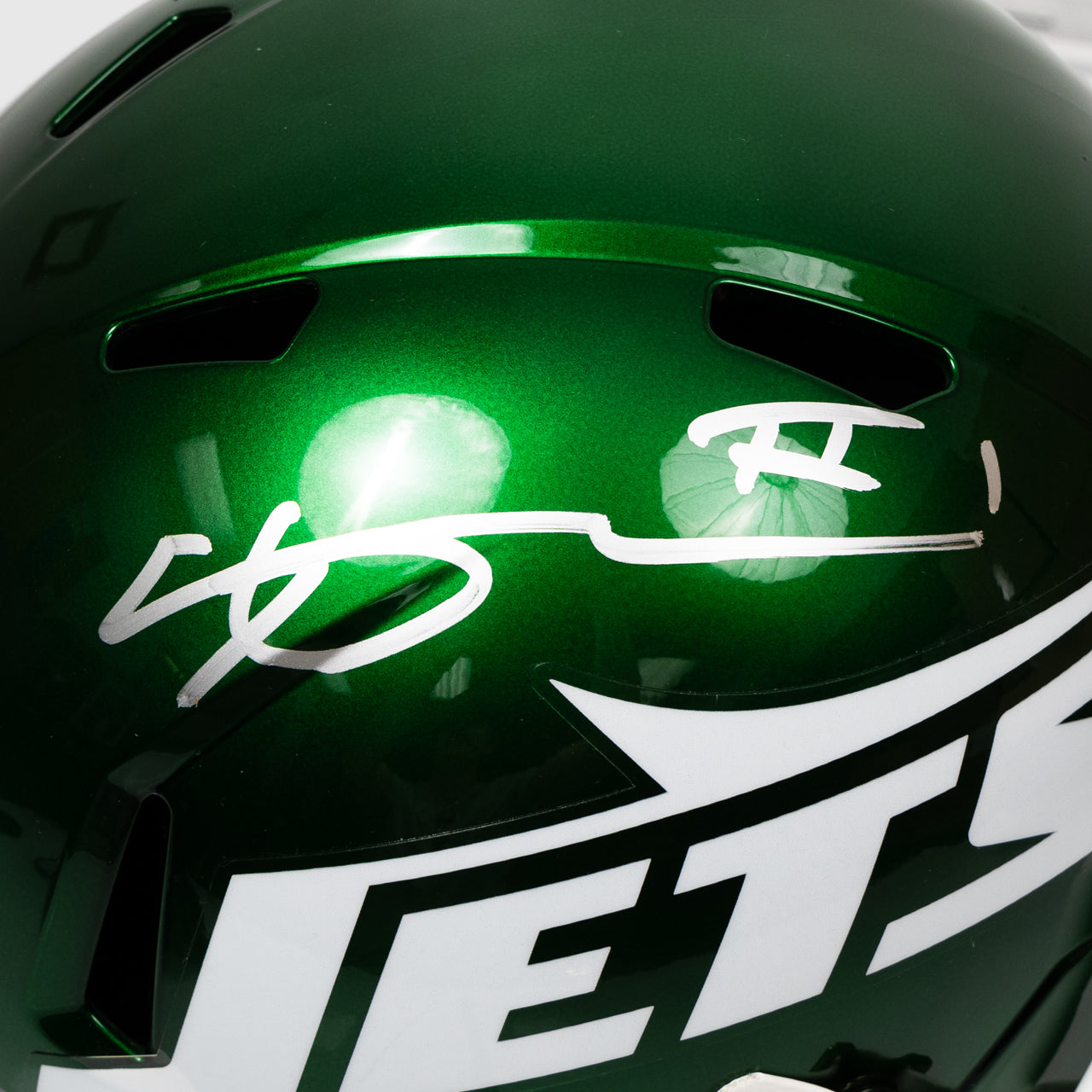 Sauce Gardner Signed Jets Speed Full Size Replica Helmet