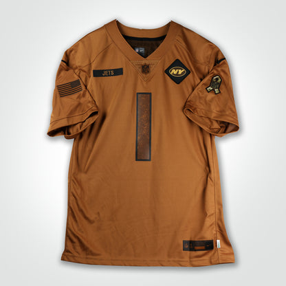 Ahmad 'Sauce' Gardner Signed Jets Nike Salute to Service Jersey