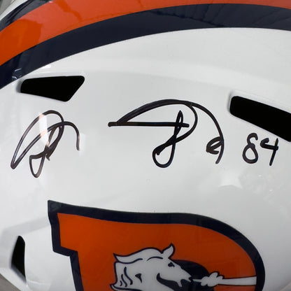 Shannon Sharpe Signed Broncos Alternate Speed Full Size Replica Helmet