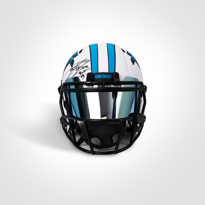 Steve Smith Sr. Signed Panthers Lunar Full Size Replica Helmet