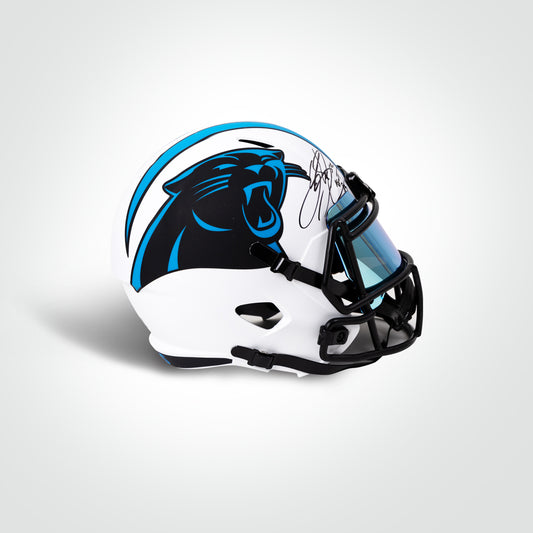 Steve Smith Sr. Signed Panthers Lunar Full Size Replica Helmet