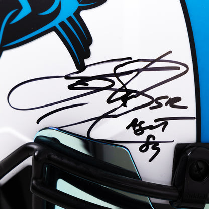 Steve Smith Sr. Signed Panthers Lunar Full Size Replica Helmet