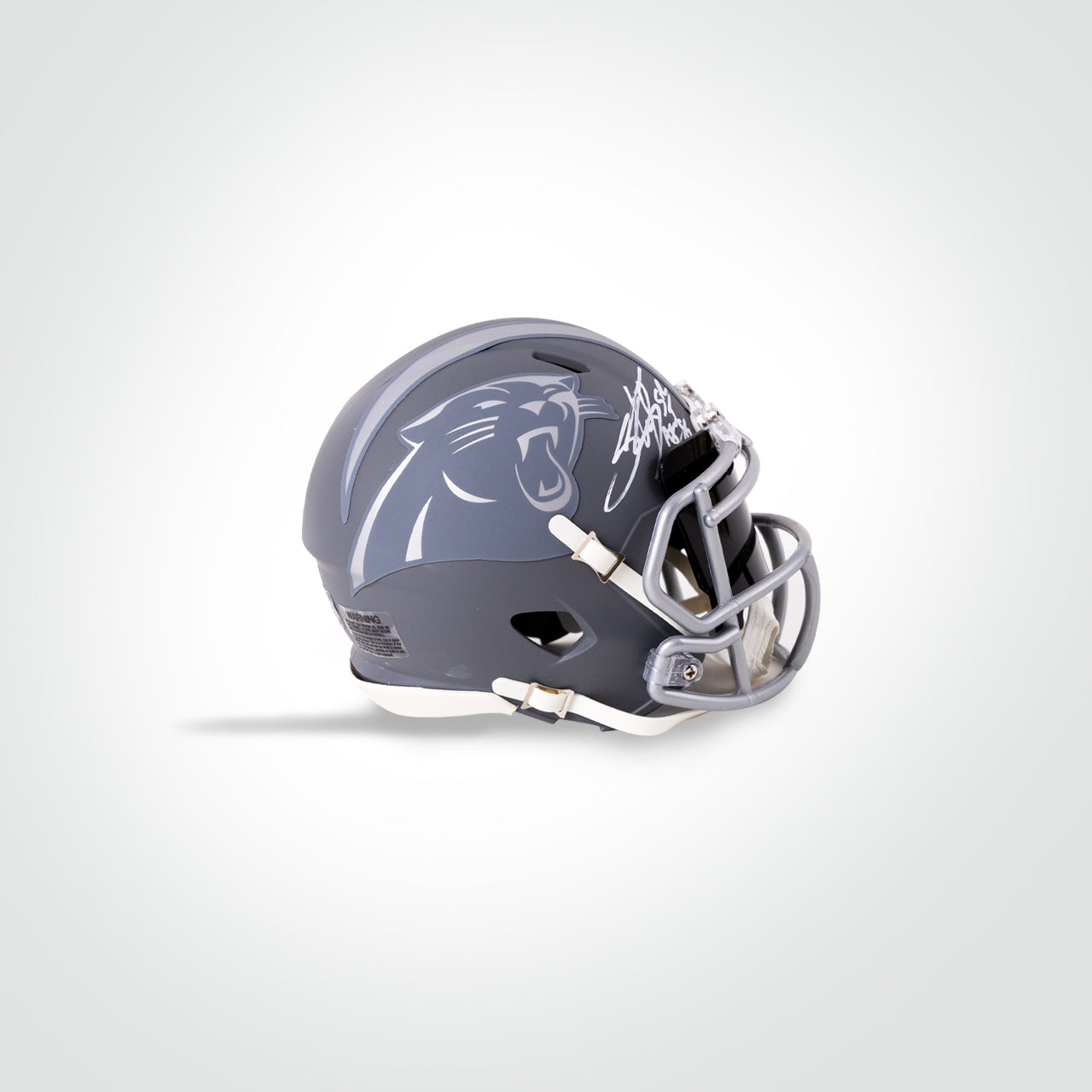 Steve Smith Sr. Signed Panthers Slate Mini Helmet