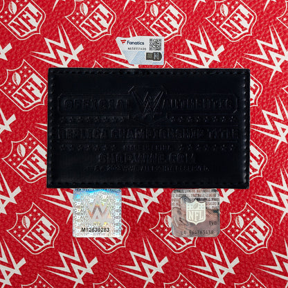 Tom Brady Signed Patriots WWE Belt