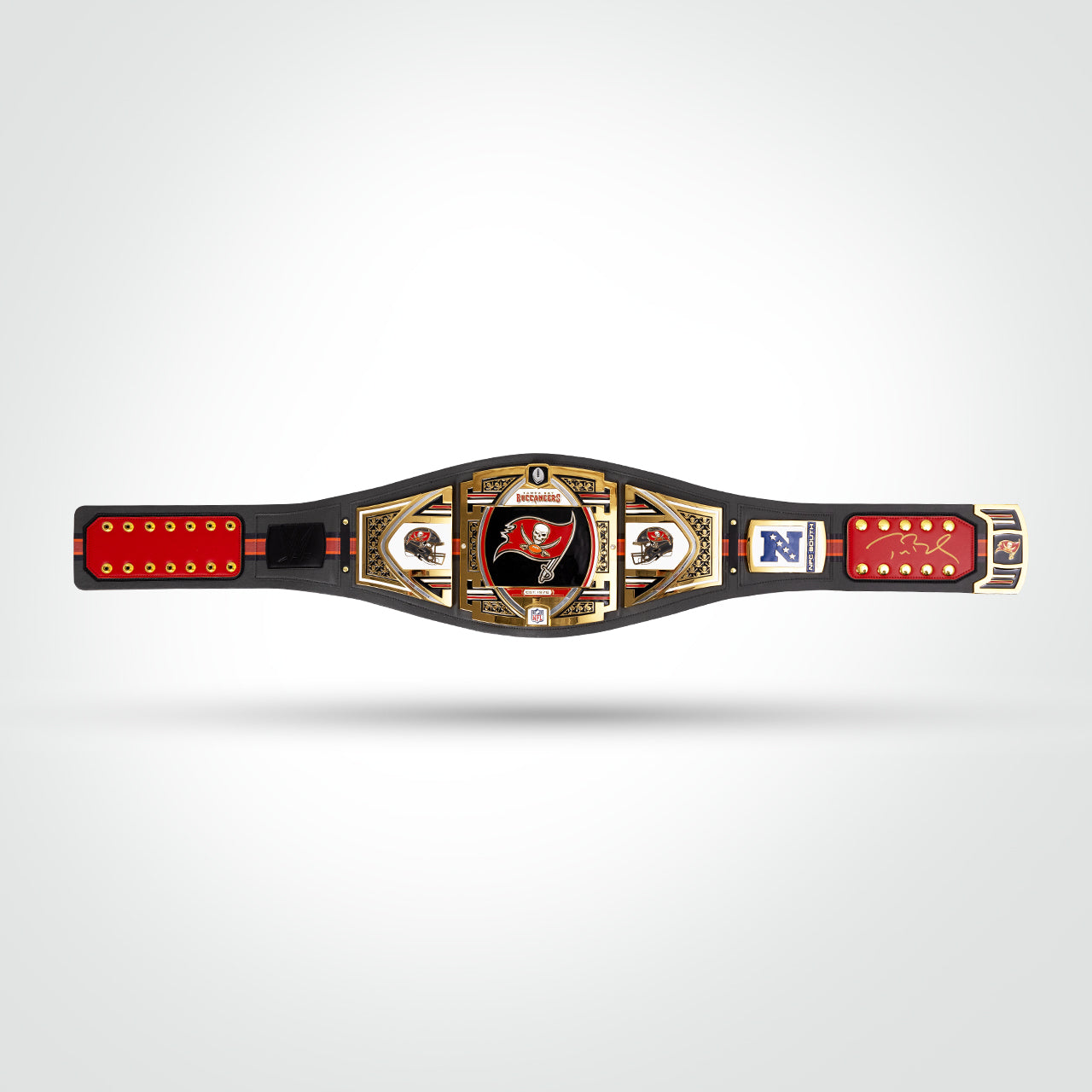 Tom Brady Signed Buccaneers WWE Belt