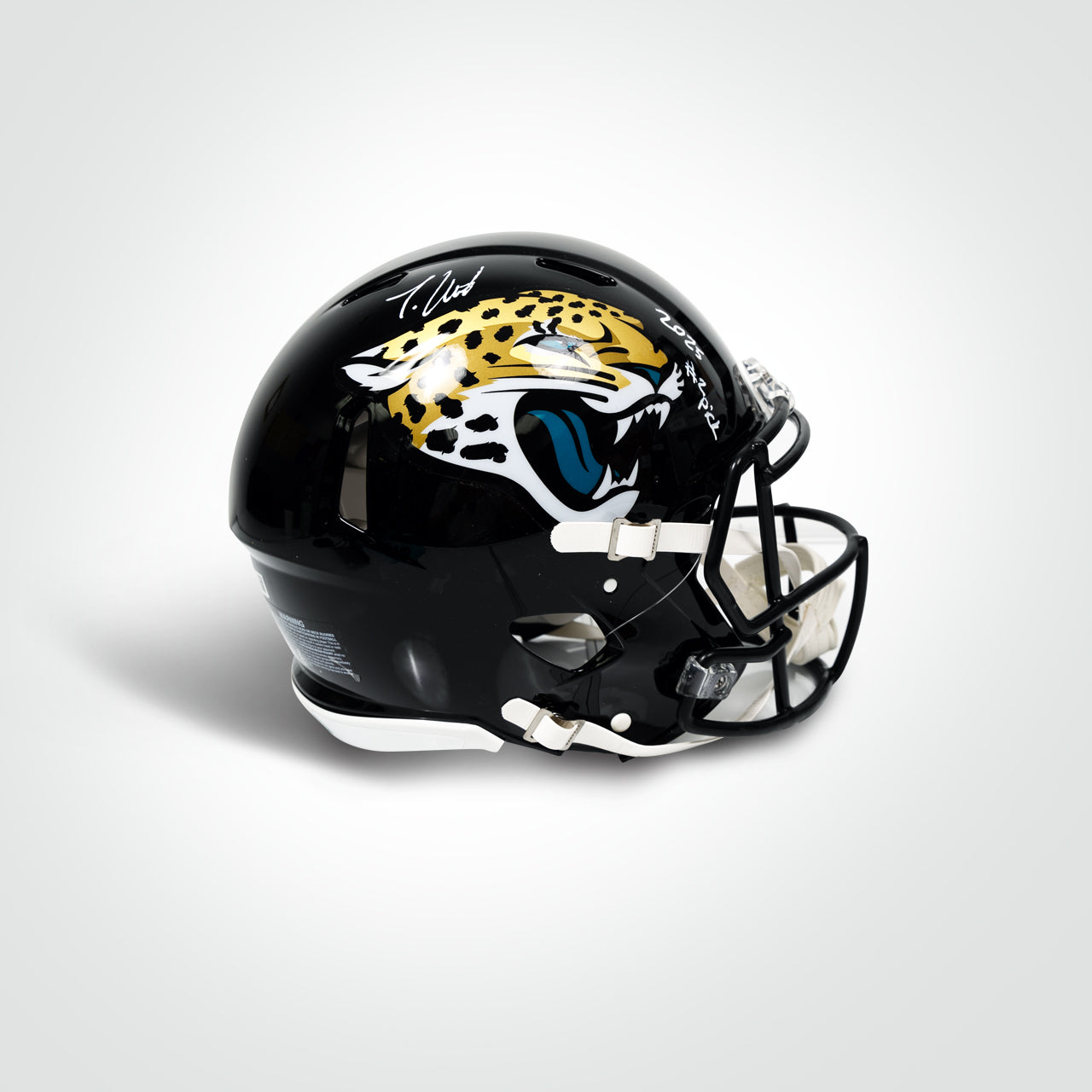 Travis Hunter Signed Jaguars Speed Full Size Authentic Helmet Inscribed "2025 #2 Pick"