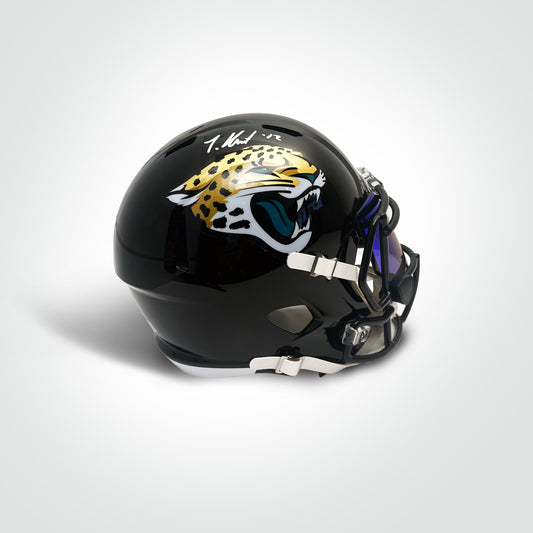 Travis Hunter Signed Jaguars Speed Full Size Replica Helmet - The Real Autograph
