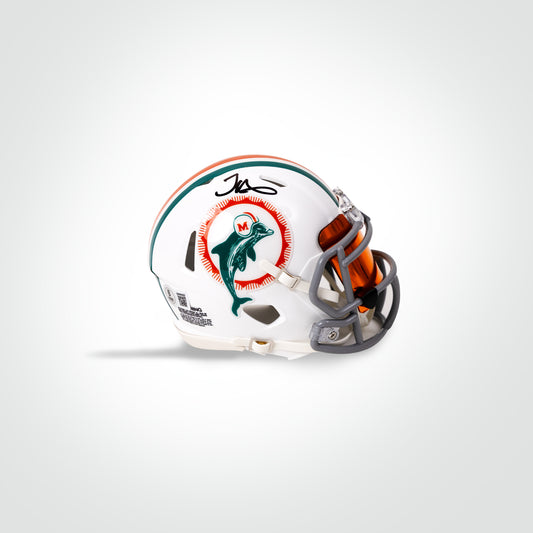 Tyreek Hill Signed Dolphins Throwback Speed Mini Helmet