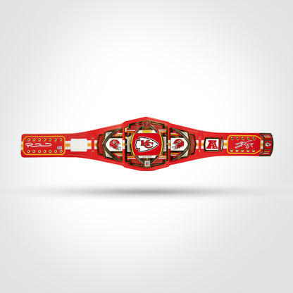Patrick Mahomes & Travis Kelce Dual Signed Chiefs WWE Belt