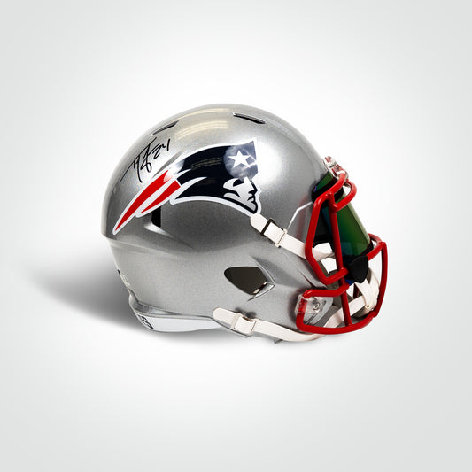 Ty Law Signed Patriots Speed Full Size Replica Helmet